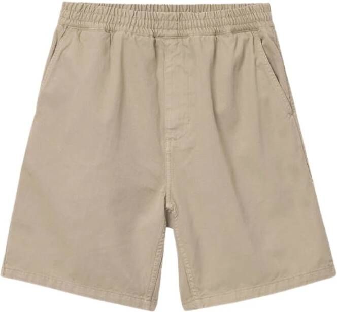 Carhartt WIP Flint Short Wall Garment Dyed Shorts Beige Heren