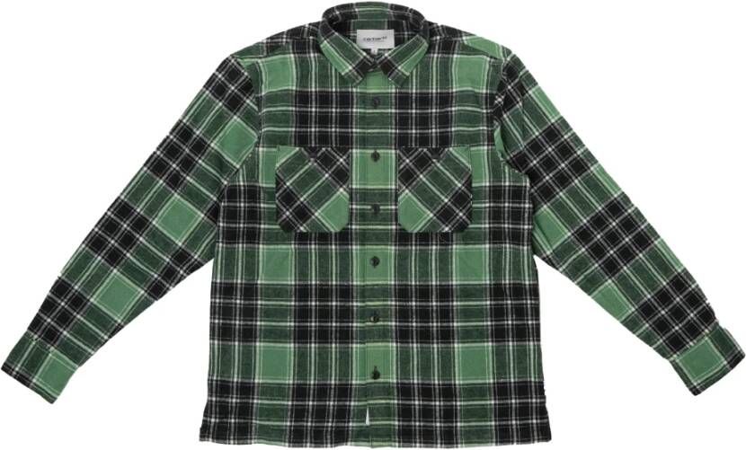 Carhartt WIP Geruite Overhemd Jared met Lange Mouwen Green Heren