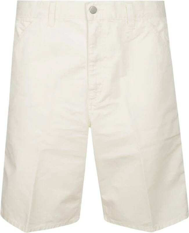 Carhartt WIP Off-White Single Knee Shorts White Heren