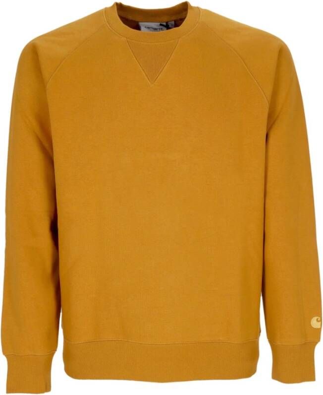 Carhartt WIP Chase Sweatshirt in Buckthorn Goud Yellow Heren