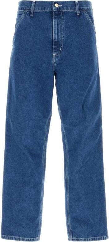 Carhartt WIP Denim eenvoudige broek Blauw Heren