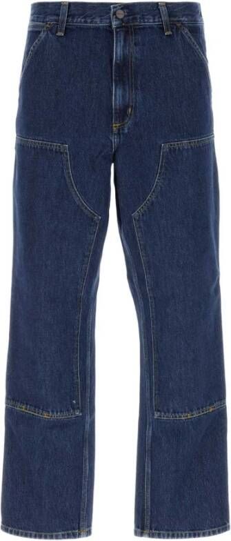 Carhartt WIP Denim Jeans met Dubbele Knie Blauw Heren