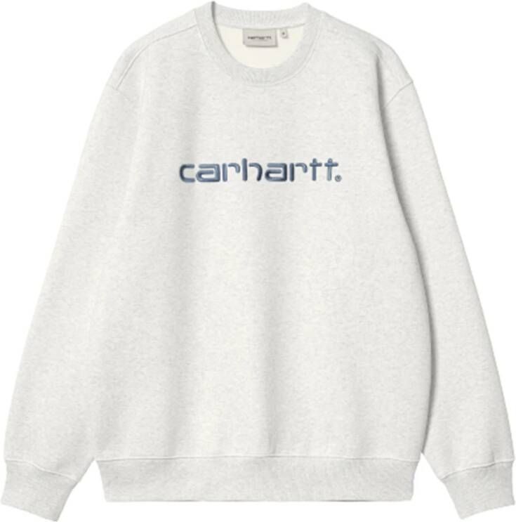 Carhartt WIP Grijze Sweatshirt met Logo Print Grijs Heren
