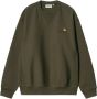 Carhartt WIP Script Crewneck Sweatshirt Soft Fit Green Heren - Thumbnail 1