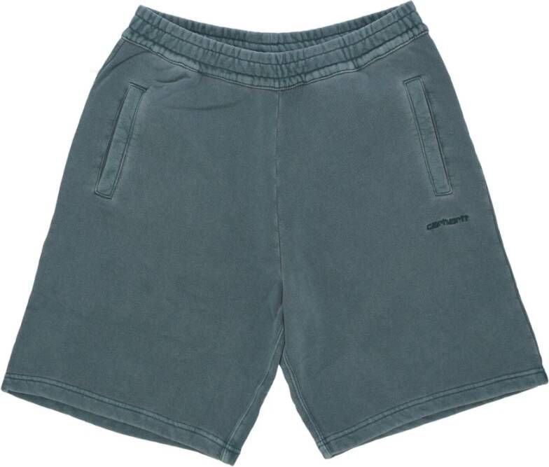 Carhartt WIP Groene Fleece Shorts voor Mannen Groen Heren