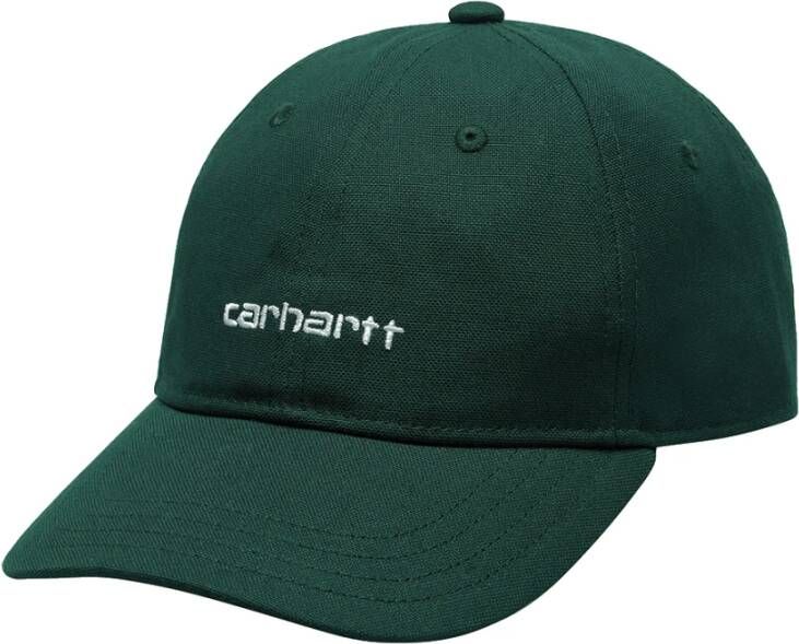 Carhartt WIP Canvas Script Cap Hoogwaardig en stijlvol Green Unisex