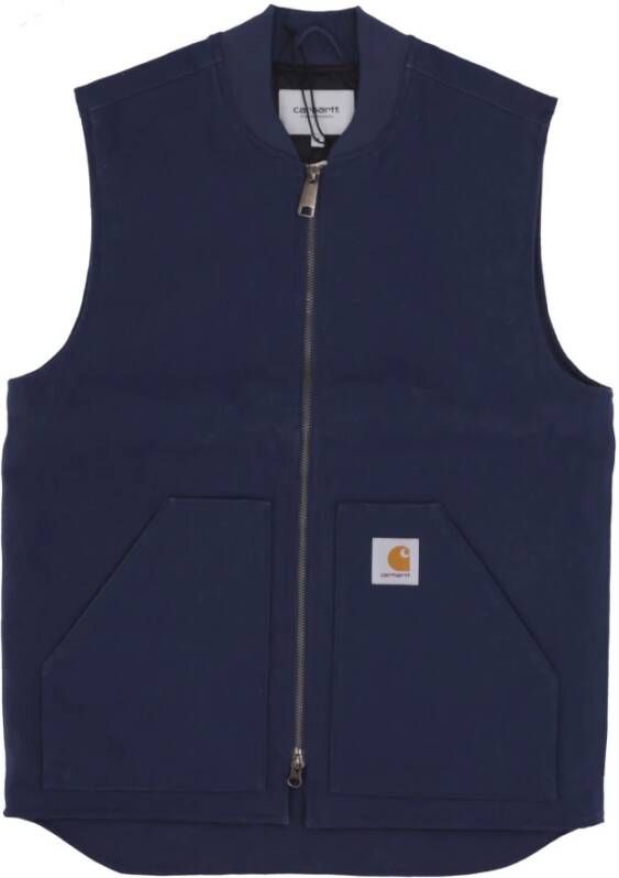 Carhartt WIP Klassieke Vest Blauw Rigid Streetwear Collectie Blauw Heren
