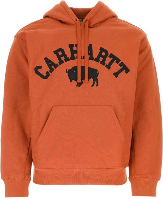 Carhartt WIP Koper katoen blend capuchon locker zweet Oranje Heren
