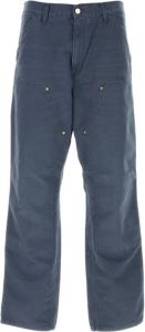 Carhartt WIP Leather Trousers Blauw Heren