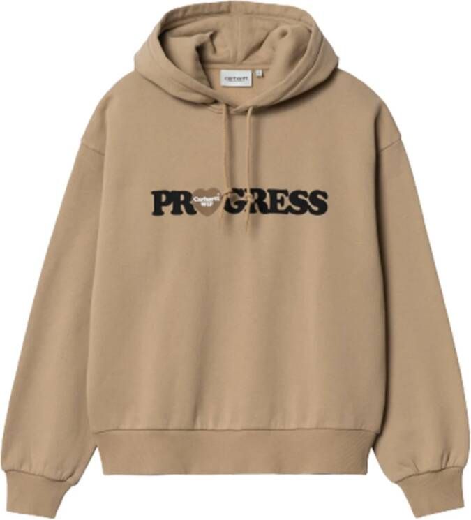 Carhartt WIP Lichtbruine Wo 's Heart Progress Hoodie Bruin