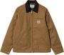 Carhartt WIP Canvas Detroit Jack met Corduroy Kraag Brown Heren - Thumbnail 1