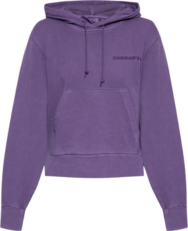 Carhartt WIP Logo hoodie Purple Dames