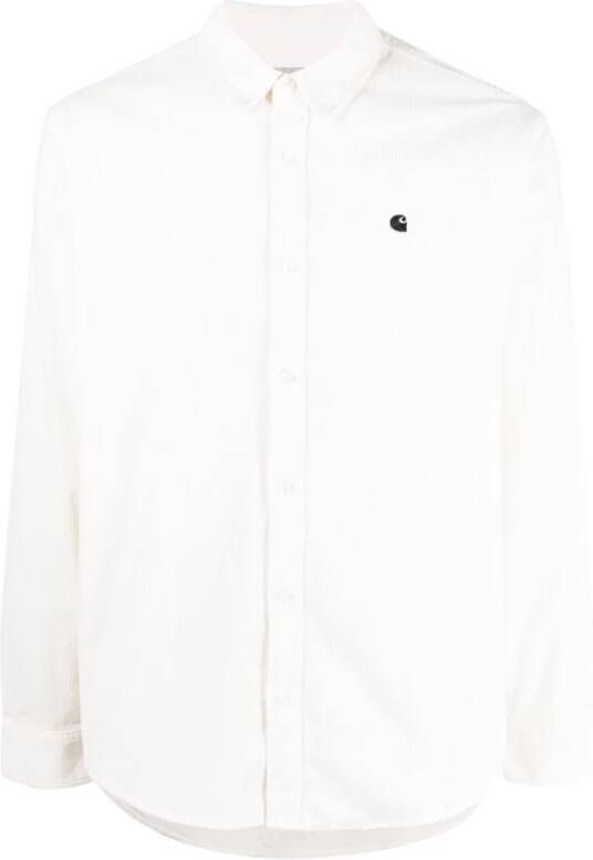 Carhartt WIP Long Sleeve Madison Fine Cord Shirt Lange mouwen Kleding wax black maat: XL beschikbare maaten:S L XL