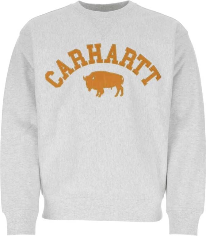 Carhartt WIP Melange Gray Cotton Blend Sweatshirt Grijs Heren