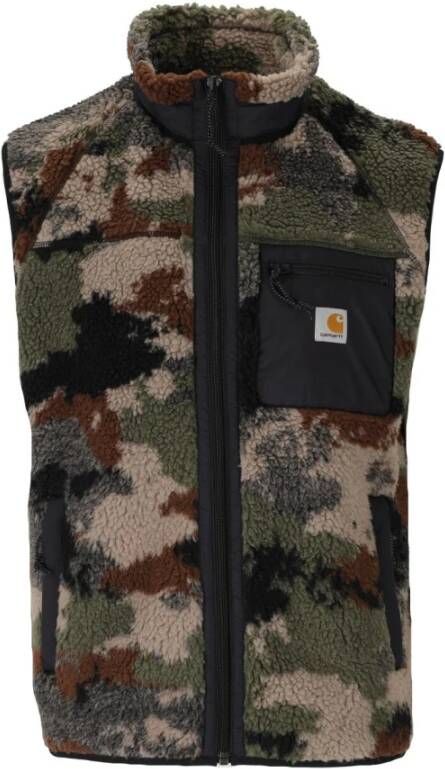 Carhartt WIP Prentis Black Camouflage Vest Groen Heren