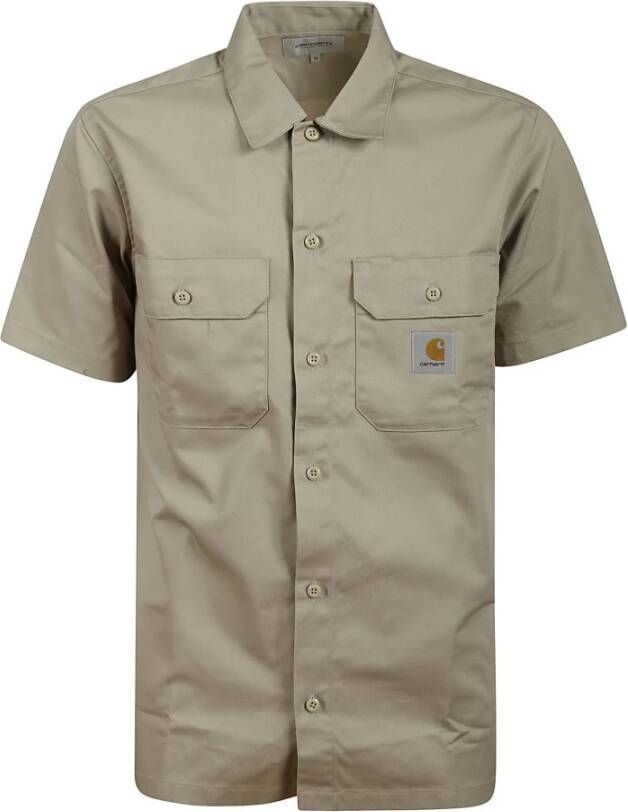 Carhartt WIP Short Sleeve Shirts Beige Heren