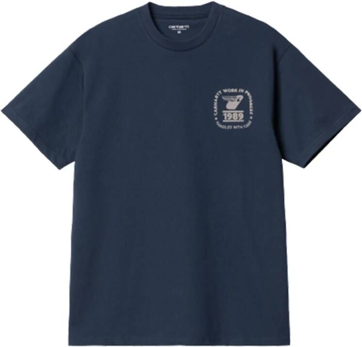 Carhartt WIP Stamp State Blauw T-Shirt Blauw Heren