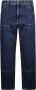 Carhartt WIP Blauwe Jeans Logo Achterkant Knoopsluiting Blue Heren - Thumbnail 1