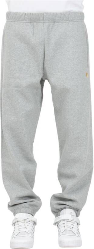Carhartt WIP Chase Sweat Pant Comfortabele en stijlvolle joggingbroek Gray Heren
