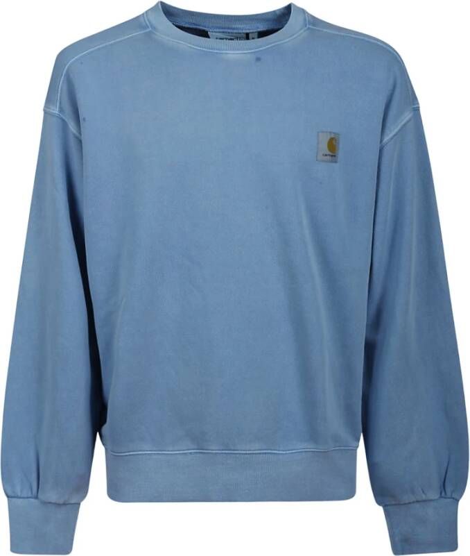 Carhartt WIP Nelson Sweatshirt Comfortabel en stijlvol Blue Heren
