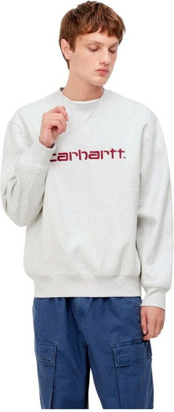 Carhartt WIP Logo Sweatshirt met Comfort en Stijl White Heren