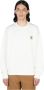 Carhartt WIP Witte Katoenen Sweatshirt met Logo Beige Heren - Thumbnail 1