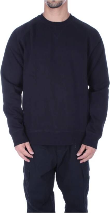 Carhartt WIP Zwart Goud Crewneck Sweatshirt Zachte Pasvorm Black Heren