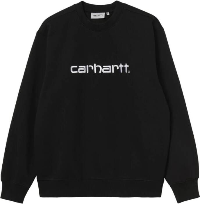 Carhartt WIP Mannen Iconisch Logo Sweatshirt Black Heren