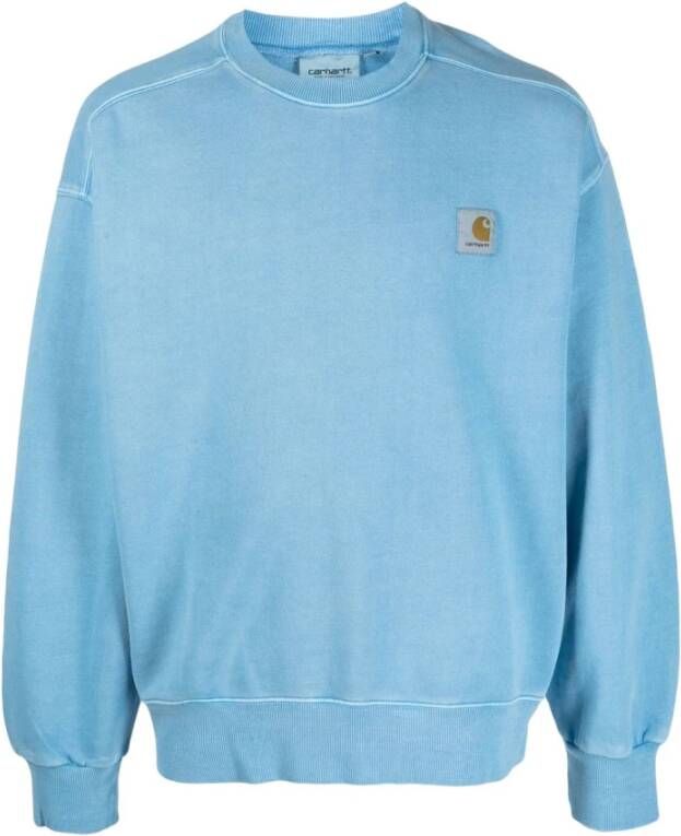Carhartt WIP Nelson Sweatshirt Comfortabel en stijlvol Blue Heren