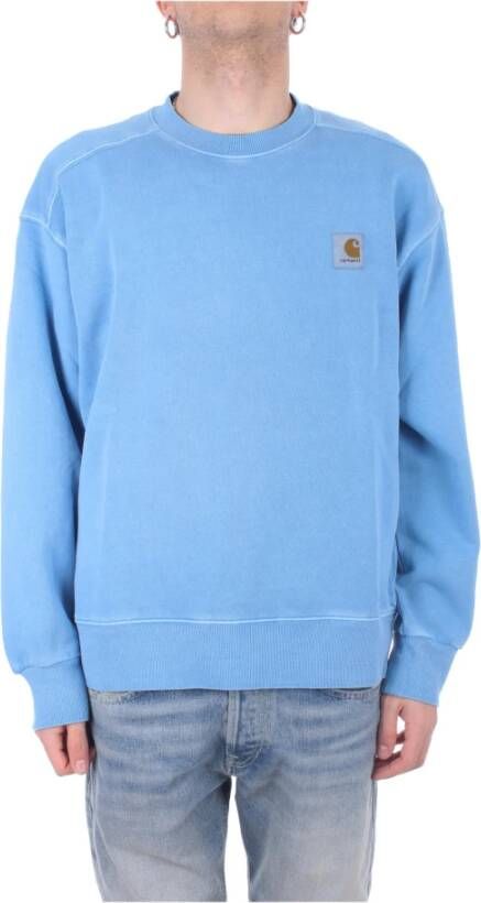Carhartt WIP Nelson Sweatshirt Comfortabel en stijlvol Blue Heren