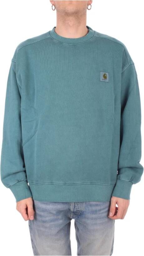 Carhartt WIP Botanische Lichtgewicht Crew Neck Sweatshirt Blue Heren