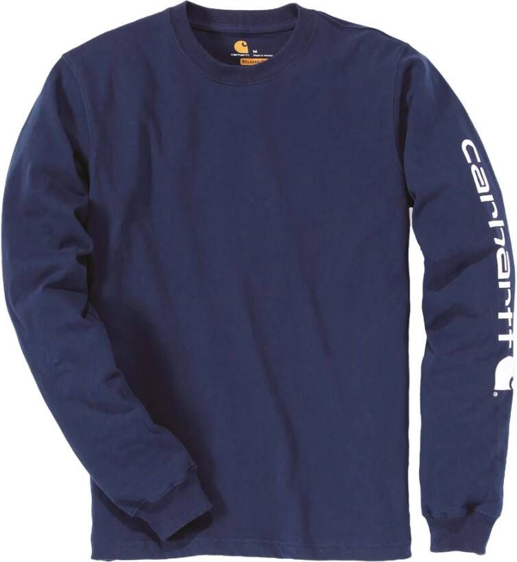 Carhartt WIP T-shirt met lange mouwen Carhartt Logo Blauw Heren