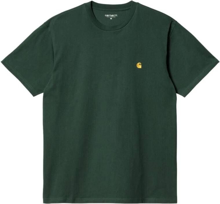 Carhartt WIP Groene T-shirt met Korte Mouwen en Logo voor Heren Green Heren