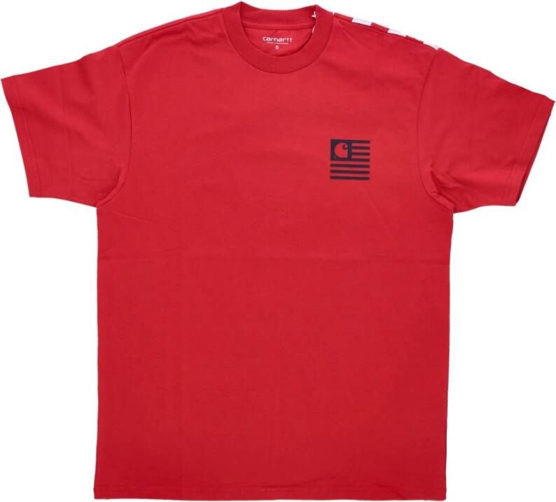 Carhartt WIP Streetwear T-Shirts Collectie Red Heren