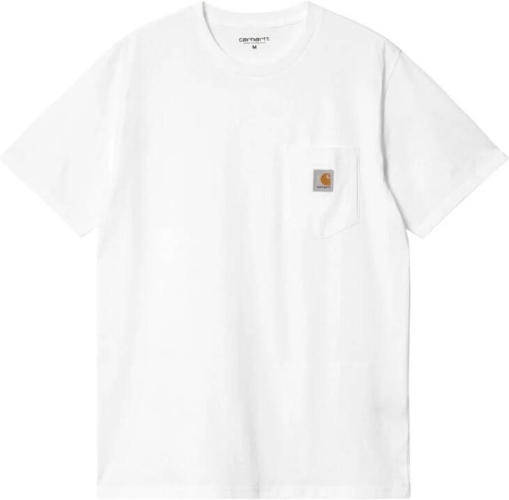 Carhartt WIP Short Sleeve Pocket T-shirt T-shirts Kleding white maat: S beschikbare maaten:S M L