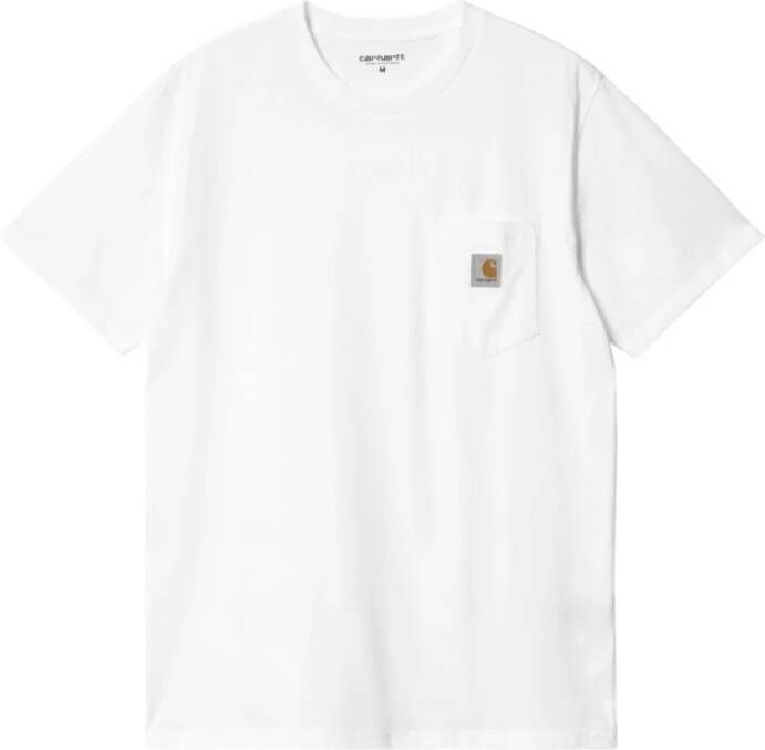 Carhartt WIP Short Sleeve Pocket T-shirt T-shirts Kleding white maat: M beschikbare maaten:S M L