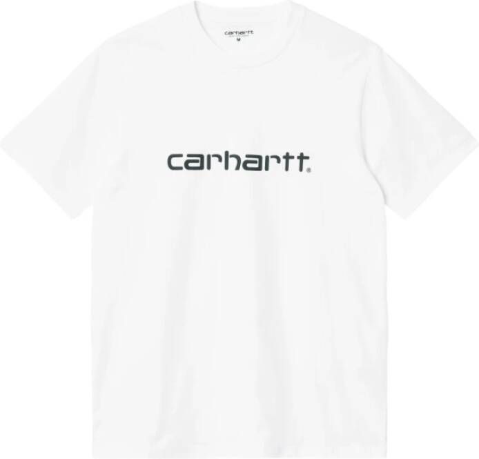 Carhartt WIP Script Tee Wit Zwart Korte Mouw T-shirt White Heren