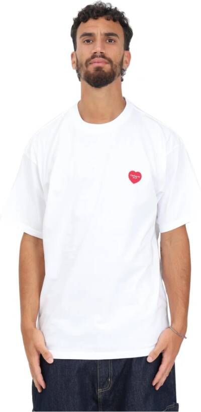 Carhartt WIP Witte Pocket Heart T-shirt voor heren White Heren