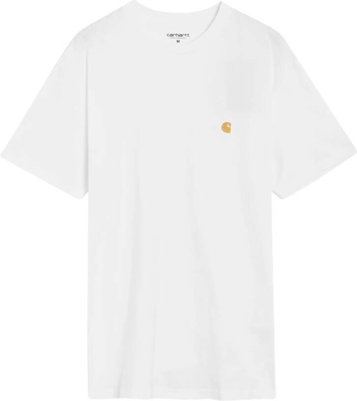 Carhartt WIP Short Sleeve Chase T-shirt T-shirts Kleding white gold maat: L beschikbare maaten:S L XL