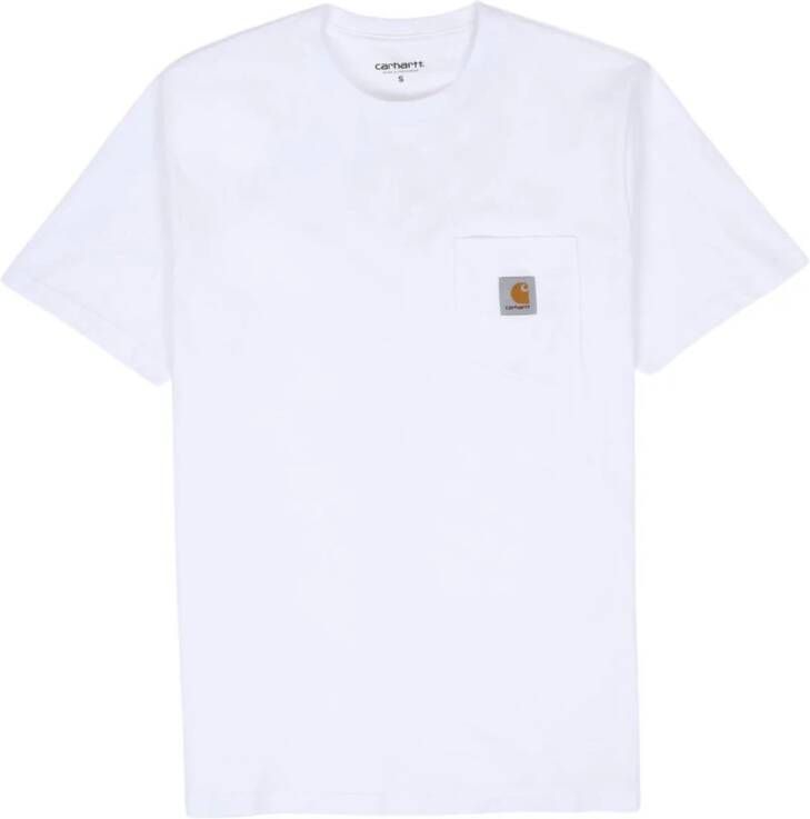 Carhartt WIP Short Sleeve Pocket T-shirt T-shirts Kleding white maat: M beschikbare maaten:S M L