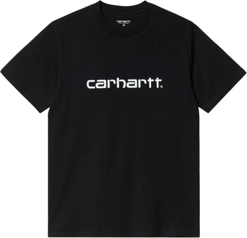 Carhartt WIP Script Tee Zwart Wit Korte Mouw T-shirt Black Heren