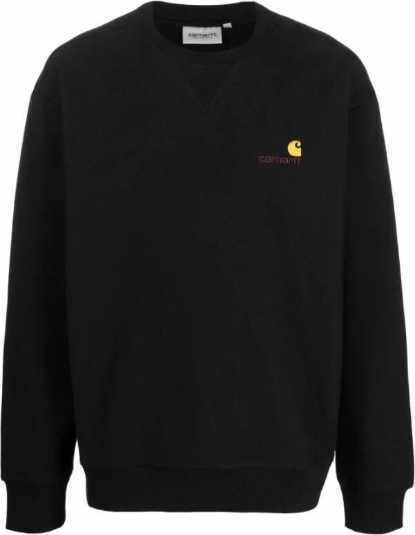 Carhartt WIP American Script Sweatshirt Sweaters Kleding black maat: S beschikbare maaten:S XL