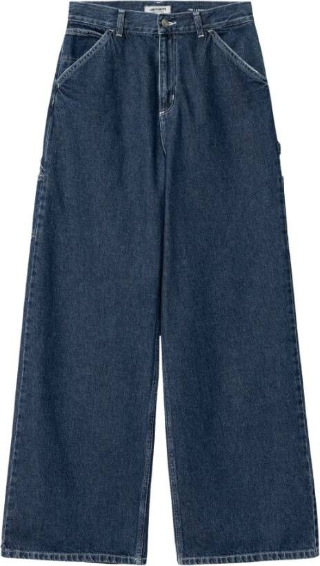 Carhartt WIP Wide Jeans Blauw Dames