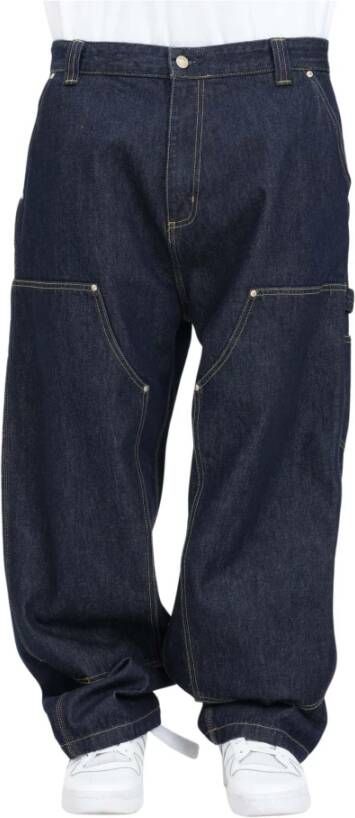 Carhartt Work In Progress Wide leg jeans met siernaden model 'NASH'