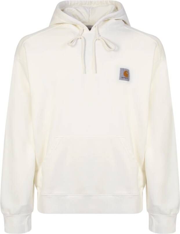 Carhartt WIP Witte Sweatshirt met Trekkoord Capuchon White Heren