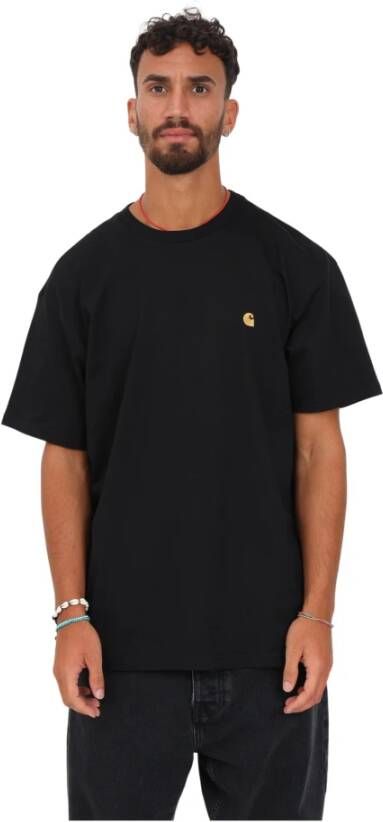 Carhartt WIP Zwarte Heren T-shirt met Logo Zwart Heren