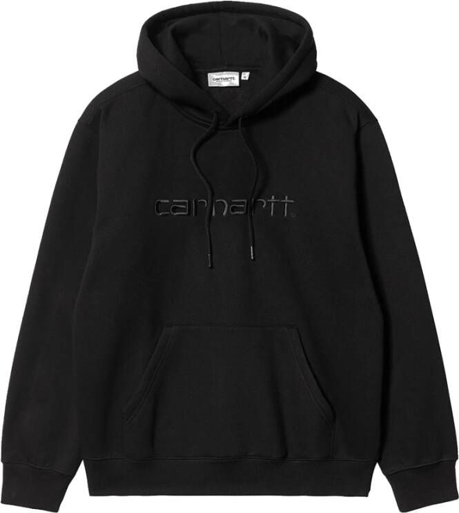 Carhartt WIP Zwarte hoodie met logo print Zwart Heren