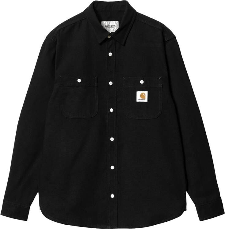 Carhartt WIP Zwarte lange mouw Clink overhemd Zwart Heren