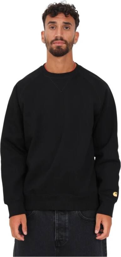 Carhartt WIP Minimalistische Chase Sweatshirt in Zwart Black Heren