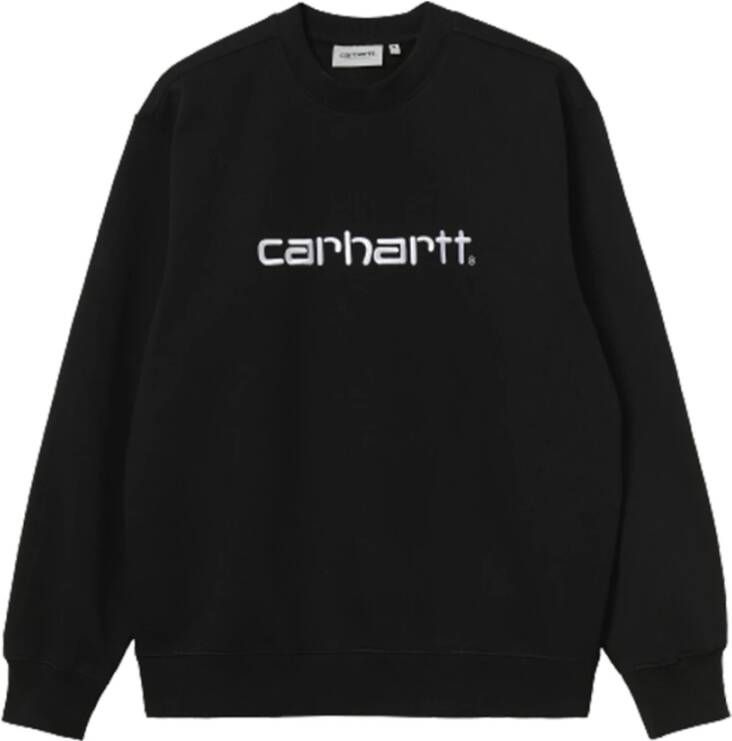 Carhartt WIP Zwarte sweatshirt met logo print Zwart Heren